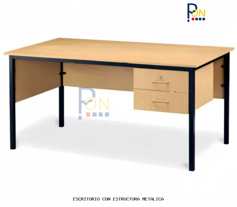 ESCRITORIO CON ESTRUCTURA METALICA